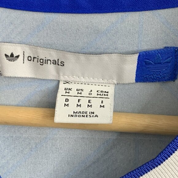 Adidas Jersey Mens Medium Blue HZO #3 United Club Soccer Football V-Neck Stretch - Picture 7 of 12